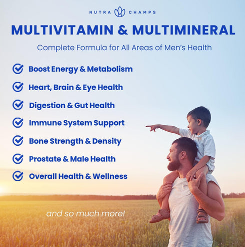 Men's Multivitamin Gummies | Daily Multivitamin for Men | Vitamins A, B, C, D, E, Biotin, Folic Acid | Chewable Gummy