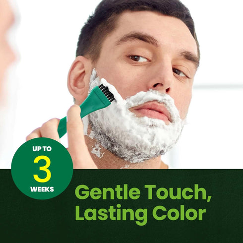 Herb For Men Mustache & Beard Dye, PPD & Ammonia Free, Vegan Natural Ingredients, Soft Black, 1 Pack