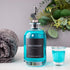 Black Glass Mouthwash Dispenser with Cups, 12.7 oz, 2 Pack - Clear Mouthwash Bottle with 304 Stainless Steel Spout & Minimalist Labels, Style Mouthwash Container for Bathroom by HomeFeel