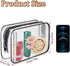 Clear Toiletry Bag,Portable Travel Toiletry Bag,Chenille Letter Cosmetic Bag with Zipper,Waterproof Makeup Bag,Cosmetic Storage Organizer for Women Men,Travel Essentials (Black,B)