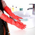 Rubber Cleaning Gloves, 3-Pairs Kitchen Dishwashing Gloves, Waterproof Reusable, Small