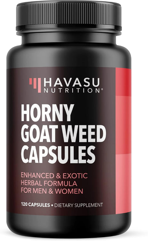 Horny Goat Weed for Men and Women, Extra Strength Performance Support, 2 Months Supply Herbal Supplement