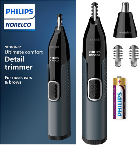 Philips Norelco Nose Trimmer 3000 - for Nose, Ears, Eyebrows, NT3600/62