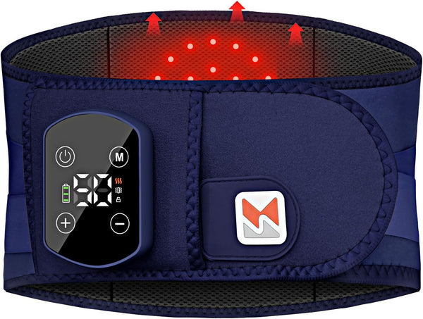 Cordless Heating Pad for Back Pain Relief,40" Rechargeable Lumbar Massager with Heat,