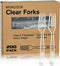 200 Count Clear Disposable Plastic Forks, Heavy Weight Utensils for Parties, Picnics, Big Events, Daily Use