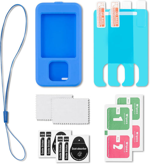 Dexcom G7 Receiver Case with Wrist Lanyard and 2PCS Screen Protector, Tricolor Mixing