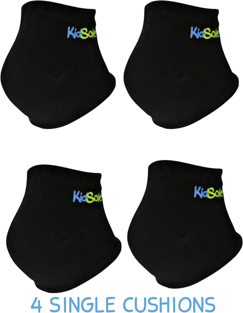 KidSole Gel Heel Strap for Kids with Heel Sensitivity, Plantar Fasciitis (Teenager Sizes 6-8, Black)