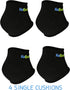 KidSole Gel Heel Strap for Kids with Heel Sensitivity, Plantar Fasciitis (Teenager Sizes 6-8, Black)