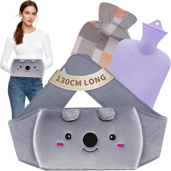 Toxin Hot Water Bottle wtih Cover, Hot Water Bag, 1L Rubber Warm Hot