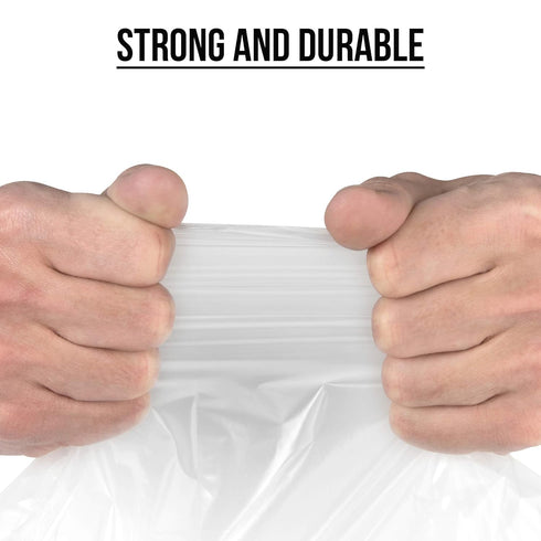 Ultrasac 39 Gallon Clear Drawstring Trash Bags - 1.0 MIL, 33" x 40", Pack of 70 for Lawn & Leaf