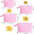 10 Pieces Cotton Canvas Makeup Bag with Bottom and Strap, Multi-Purpose Cosmetic Pouch, Blank DIY Craft Bag (Pink, L)