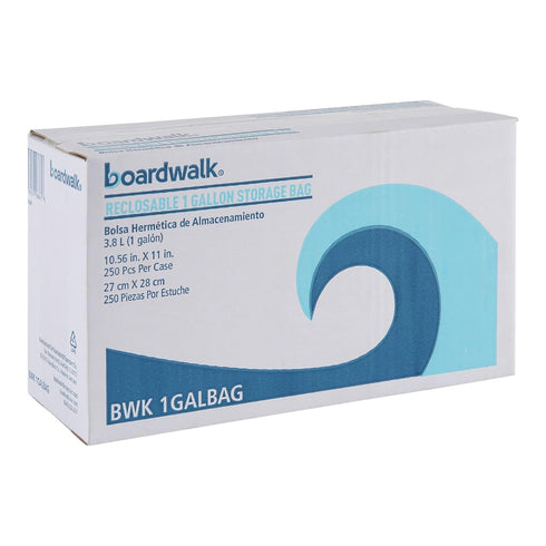 Boardwalk Reclosable Food Storage Bags (1 gal, 1.75 mil, 250/Box) - Clear 10.5" x 11" Food Storage Solution