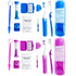 Portable Orthodontic Oral Care Kit, 2 Pack Travel Kit for Patients, Interdental Brushing Wax Floss