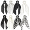 SUSULU Hair Scrunchies for Women, Solid Color Fabric Bobbles, Elastic Hair Ties (Black White)