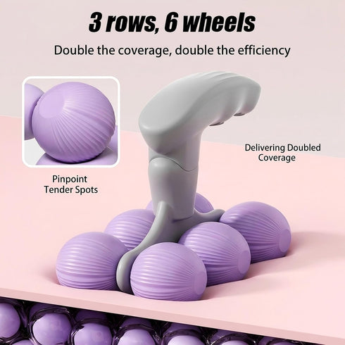 Konbison Muscle Roller Stick for Legs & Back, Silent Portable Massage Roller Ball, Deep Tissue Calf, Neck Massager