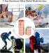 Metal Pill Organizer - Stackable Weekly Travel Medicine Box, Portable Waterproof Aluminum Alloy with Lanyard Rose Gold