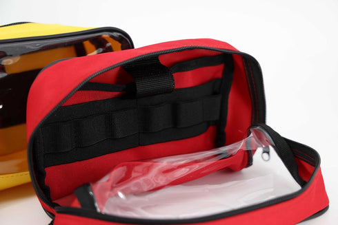 Set 4 Lightning X Products Color Coded First Aid Medical Kit Accessory Pouches - Zippered Bag With Transparent Window