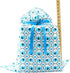 Elephants Reusable Fabric Gift Bag for Baby Shower or Child’s Birthday, Jumbo 27" x 33", Turquoise Blue