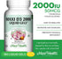 Kosher Vitamin D3 2000IU - Highly Absorbable for Immune Response, Calcium Absorption, Teeth & Bone Health - 180 Liquid