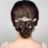 Set of 5 PCS Wedding Pearl Hair Combs - Elegant Accessories for Bridal Women (Gold)