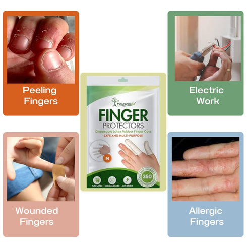 250 Pcs Disposable Finger Cots, Rubber Finger Gloves for Electronic Repairs and More