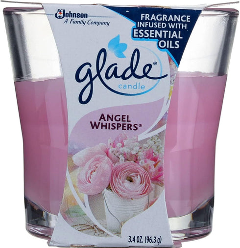 Glade Jar Candle Air Freshener, Angel Whispers, 3.4 oz - Pack of 4 Candles