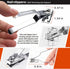 Toenail Clippers for Seniors, Professional Heavy Duty Long Handle Nail Clippers, 6Pcs Black
