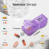 Yurkim 7-Day Mini AM PM Pill Organizer with Pill Cutter, Detachable Daily Pods, Slim Portable Travel Case, Pocket Purse