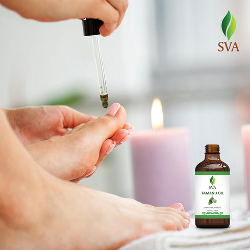 SVA Tamanu Oil - 4 Fl Oz – 100% Natural Cold Pressed Tamanu Oil for Face, Skin Care, Hair Care, Scalp Massage & Body