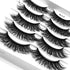 outopen 3D Mink Lashes Natural Wispy False Eyelashes 15mm Fluffy Long Eye Makeup Tools 5 Pairs Pack (Q1 | 13-15MM)