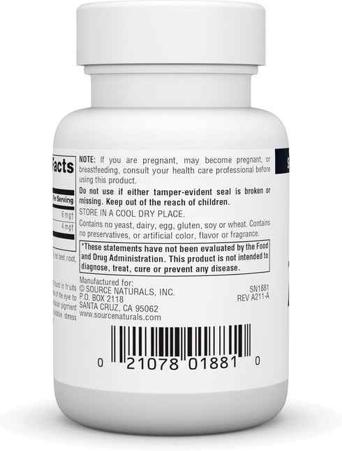 Source Naturals Zeaxanthin with Lutein 10mg, 30 Capsules, Antioxidant Eye Support
