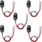 YUTOKEER 9V Battery Clip Connector Tinned Wire Leads 15cm Black Red I Type