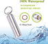 Keychain Pill Holder Container, Portable Waterproof Single Chamber Stainless Steel Pill Box for Outdoor Travel Camping