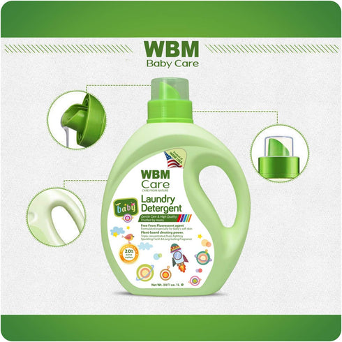 Laundry Detergent, Plant-Based Liquid, 50 Loads Total, 34 fl oz