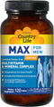 Country Life Max for Men Multivitamin: Iron-Free, 120 Vegetarian Tablets for Energy, Heart & Men's Health