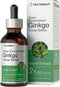 Horbaach Ginkgo Biloba Extract Liquid 2 fl oz, Alcohol-Free Herb Supplement, Vegetarian and Non-GMO