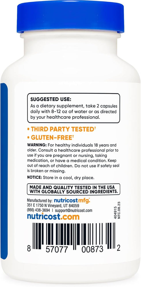Nutricost Valerian Root Capsules - 1000mg Per Serving, 120 Capsules, 4,000mg Equivalent, Vegetarian Caps, Gluten Free