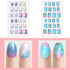 Laza 120pcs Children Nails Press On Pre-glue Full Cover Nail Tips Kit - Glitter Gradient Color Rainbow Short Artificial