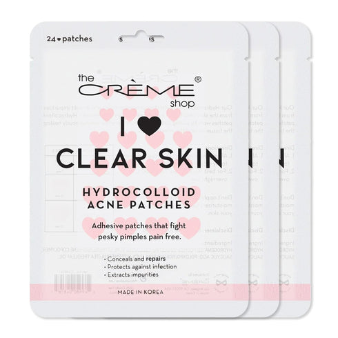 The Crème Shop Heart Shape Hydrocolloid Dark Spot Acne Patches - 72 Patches with Salicylic Acid & Witch Hazel