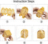 COTOPHER Laser Cut Boxes, 100pcs Thank You Gift Boxes for Wedding Party Favor, Gold (2x2x2.75inch)