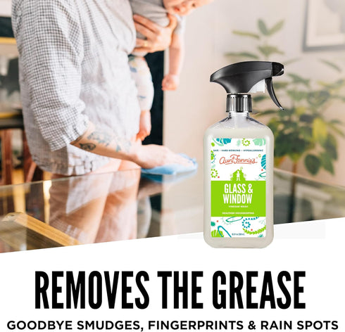 Aunt Fannie's Glass & Window Cleaning Vinegar Spray - Natural Streak-Free Cleaner, 16.9 Ounces (Pack of 3)