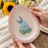 YoehMongYo 60 Packs Easter Plates Disposable Dinner Egg Plate Happy Easter Paper Plates with Bunny Patterns for Holiday