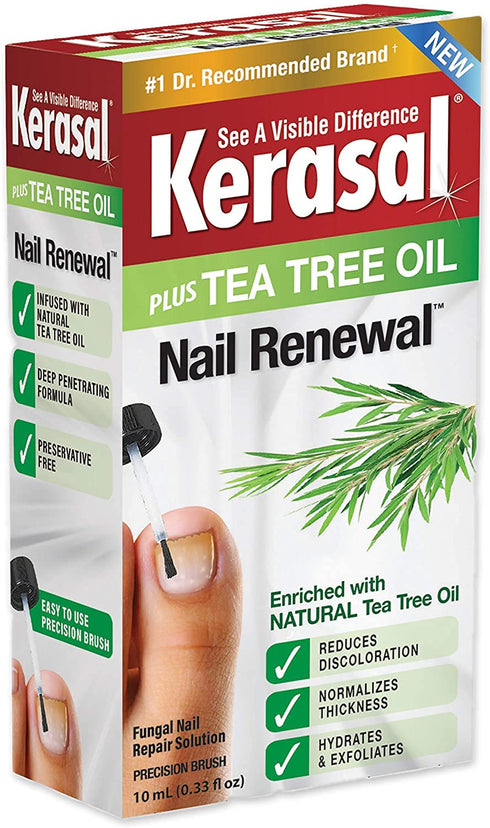 Kerasal Nail Repair Solution with Tea Tree Oil for Discolored Nails, 0.33 Oz
