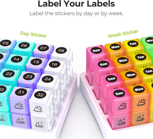 HUIMSWARM 2 30 32 Monthly Pill Organizer Times a Day, Day Pill Organizer with Daily Pill Box and Travel Case