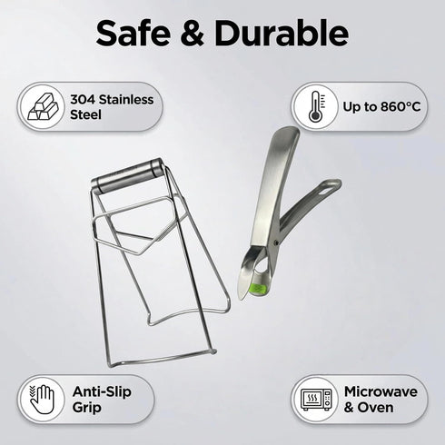Lupnkl 2-Pack Hot Plate Gripper Tongs Kitchen Grip Aids Anti-Scald Bowl Holder Clip for Kitchen, Bowl Clip Hot Dish