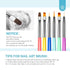 SAVILAND 6PCS Nail Art Brushes Set, Multifunctional Brushes for Nail Design, Gel Nail Brush, and Dotting Tools