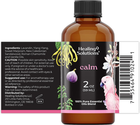 Healing Solutions Calm Blend Essential Oil, 2 Fluid Ounces