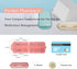 Pill Organizer with Medicine Labels, 161 Labels Mini Medication Organizer for Travel, 7 Day Pill Case (Grey)