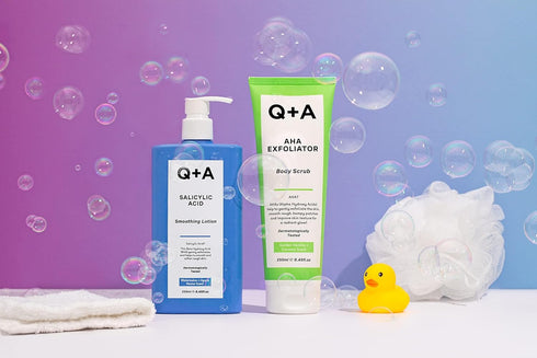 Q+A Salicylic Acid Smoothing Lotion, BHA Exfoliator for Skin, Combats 'Backne' and Unwanted Texture 250ml