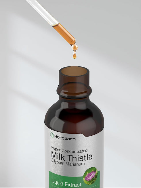 Horbaeach Milk Thistle Extract Liquid | 2 fl oz | Alcohol Free Vegetarian Non-GMO Gluten Free Supplement